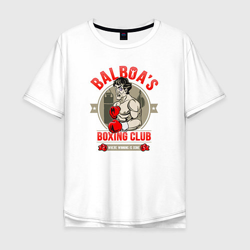 Мужская футболка оверсайз Balboa's Boxing Club / Белый – фото 1