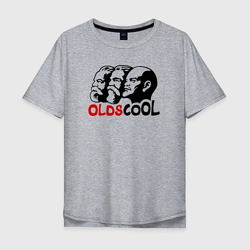 Мужская футболка оверсайз Oldscool USSR / Меланж – фото 1