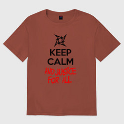 Мужская футболка оверсайз Keep Calm & Justice For All