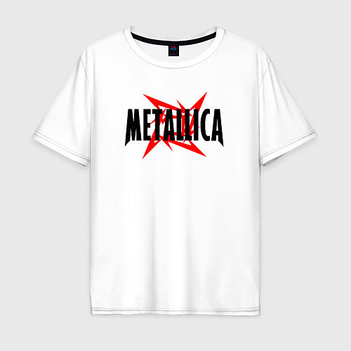 Мужская футболка оверсайз Metallica logo / Белый – фото 1