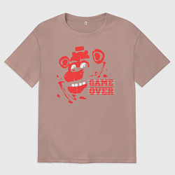 Футболка оверсайз мужская Freddy Game Over, цвет: пыльно-розовый