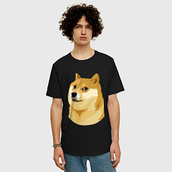 Футболка оверсайз мужская Doge, цвет: черный — фото 2