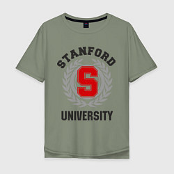 Футболка оверсайз мужская Stanford University, цвет: авокадо