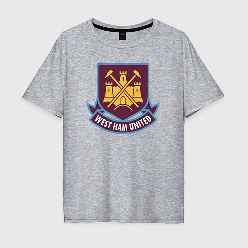 Мужская футболка оверсайз West Ham United FC / Меланж – фото 1