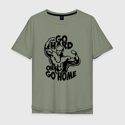 Мужская футболка оверсайз Go hard or go home