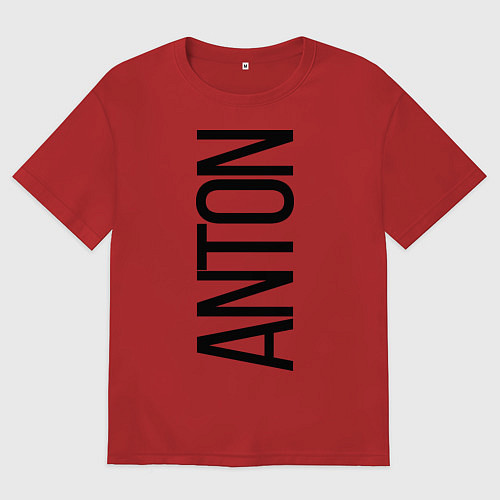 Мужская футболка оверсайз Антон / Красный – фото 1