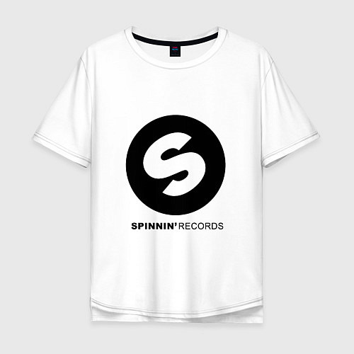 Мужская футболка оверсайз Spinnin records / Белый – фото 1