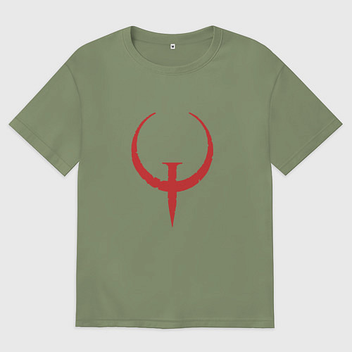 Мужская футболка оверсайз Quake / Авокадо – фото 1