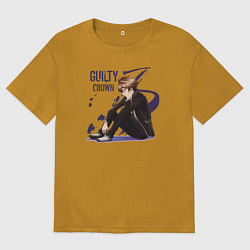 Футболка оверсайз мужская Сю Ома, цвет: горчичный