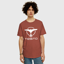 Футболка оверсайз мужская Tiesto, цвет: кирпичный — фото 2