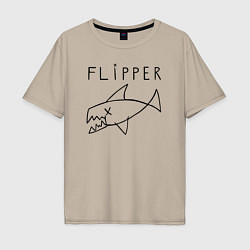 Футболка оверсайз мужская Flipper, цвет: миндальный