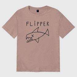 Футболка оверсайз мужская Flipper, цвет: пыльно-розовый