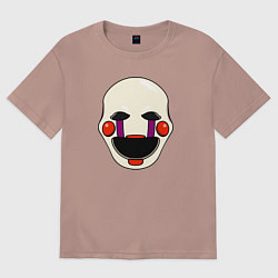 Футболка оверсайз мужская Puppet FNAF Марионетка, цвет: пыльно-розовый