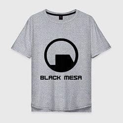 Футболка оверсайз мужская Black Mesa: Logo, цвет: меланж