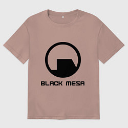 Футболка оверсайз мужская Black Mesa: Logo, цвет: пыльно-розовый