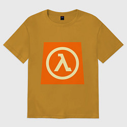 Футболка оверсайз мужская Half-Life, цвет: горчичный
