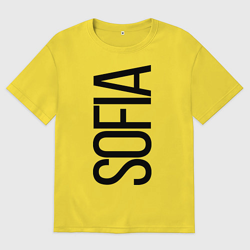 Мужская футболка оверсайз София / Желтый – фото 1