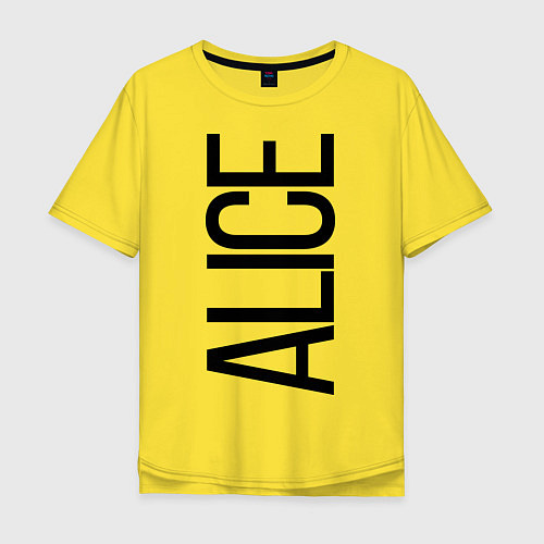 Мужская футболка оверсайз Алиса / Желтый – фото 1