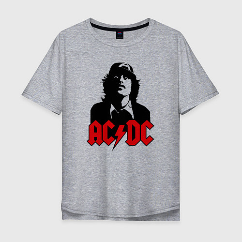Мужская футболка оверсайз AC/DC Madness / Меланж – фото 1