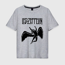 Футболка оверсайз мужская Led Zeppelin Swan, цвет: меланж