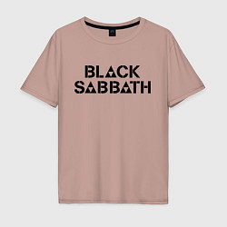 Футболка оверсайз мужская Black Sabbath, цвет: пыльно-розовый