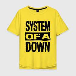 Футболка оверсайз мужская System Of A Down, цвет: желтый