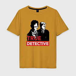 Футболка оверсайз мужская True Detective, цвет: горчичный