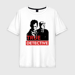 Футболка оверсайз мужская True Detective, цвет: белый