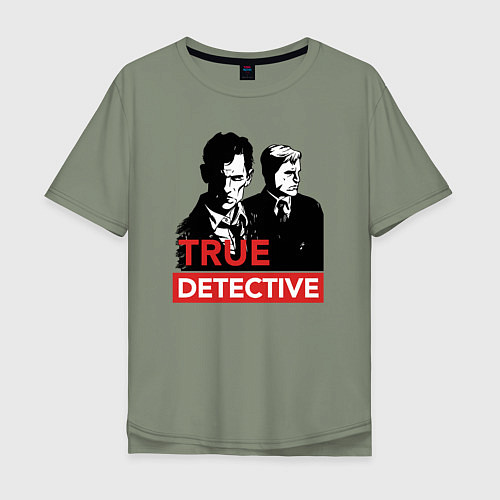 Мужская футболка оверсайз True Detective / Авокадо – фото 1
