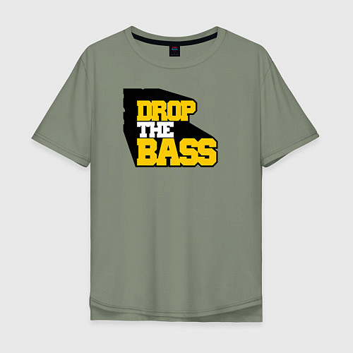 Мужская футболка оверсайз DROP THE BASS Old School / Авокадо – фото 1