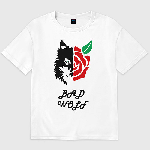 Мужская футболка оверсайз Bad Wolf / Белый – фото 1