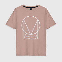 Футболка оверсайз мужская OWSLA, цвет: пыльно-розовый