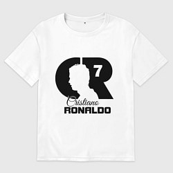 Футболка оверсайз мужская CR Ronaldo 07, цвет: белый