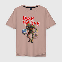 Футболка оверсайз мужская Iron Maiden: Zombie, цвет: пыльно-розовый