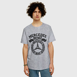 Футболка оверсайз мужская Mercedes Benz, цвет: меланж — фото 2