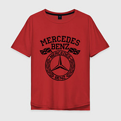 Футболка оверсайз мужская Mercedes Benz, цвет: красный