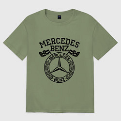 Футболка оверсайз мужская Mercedes Benz, цвет: авокадо