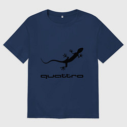 Футболка оверсайз мужская Audi quattro, цвет: тёмно-синий