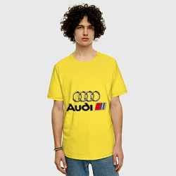 Футболка оверсайз мужская Audi, цвет: желтый — фото 2