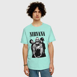 Футболка оверсайз мужская Nirvana Group, цвет: мятный — фото 2