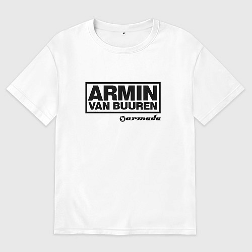 Мужская футболка оверсайз Armin van Buuren / Белый – фото 1