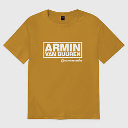 Футболка оверсайз мужская Armin van Buuren, цвет: горчичный