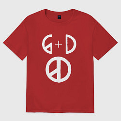 Футболка оверсайз мужская G Dragon, цвет: красный