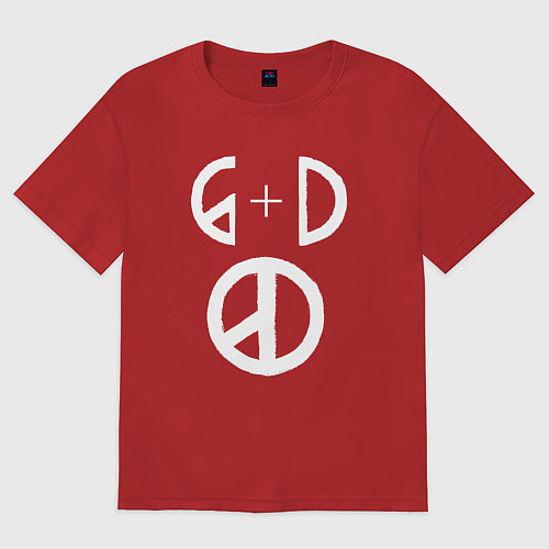 Мужская футболка оверсайз G Dragon / Красный – фото 1