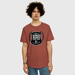 Футболка оверсайз мужская EXO XOXO, цвет: кирпичный — фото 2