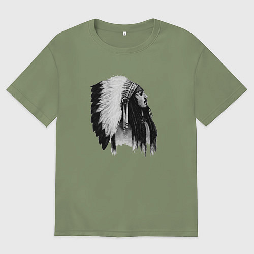 Мужская футболка оверсайз Джонни Депп / Авокадо – фото 1