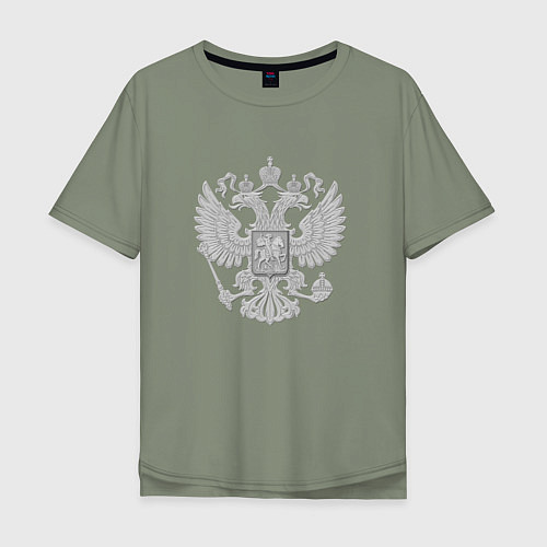 Мужская футболка оверсайз Герб России / Авокадо – фото 1