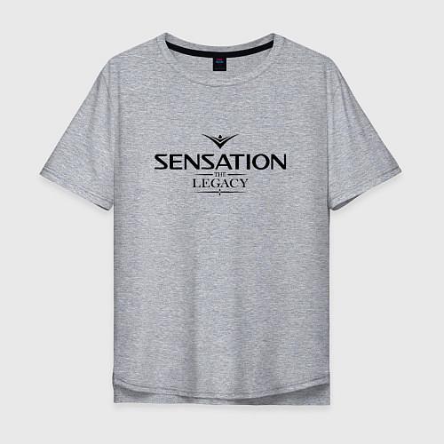 Мужская футболка оверсайз Sensation: The Legacy / Меланж – фото 1