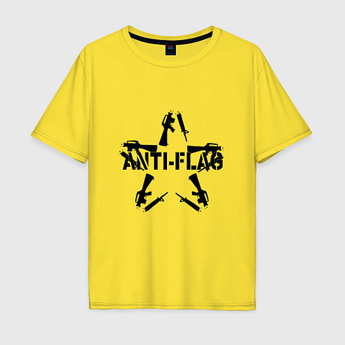 Мужская футболка оверсайз Anti-Flag / Желтый – фото 1