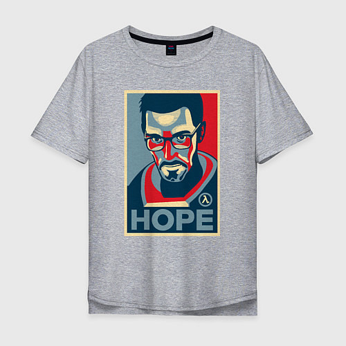 Мужская футболка оверсайз Half-Life: Hope / Меланж – фото 1